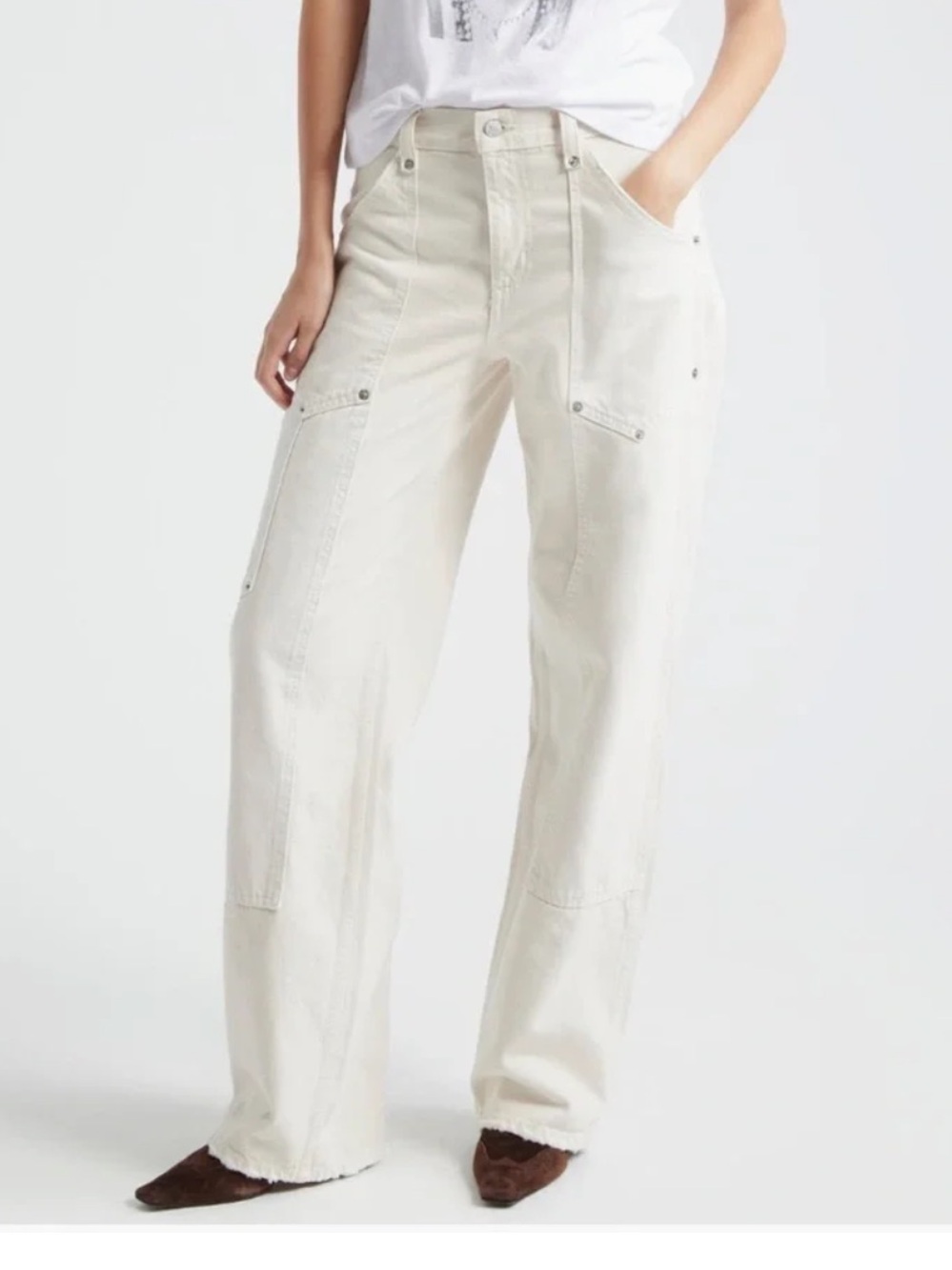 NWOT Re/Done Super High Rise Workwear Jeans w/ Cargo Pockets 28